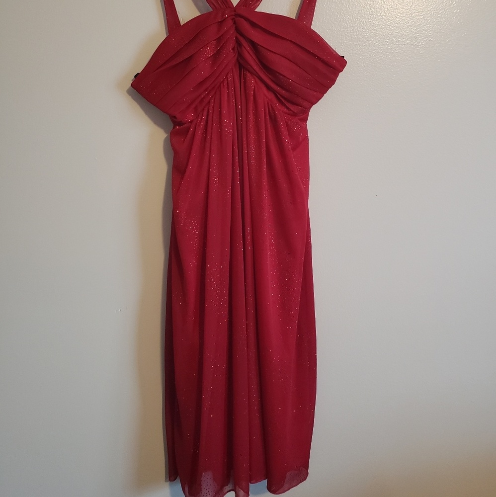 City Triangle Red Sparkly Dress